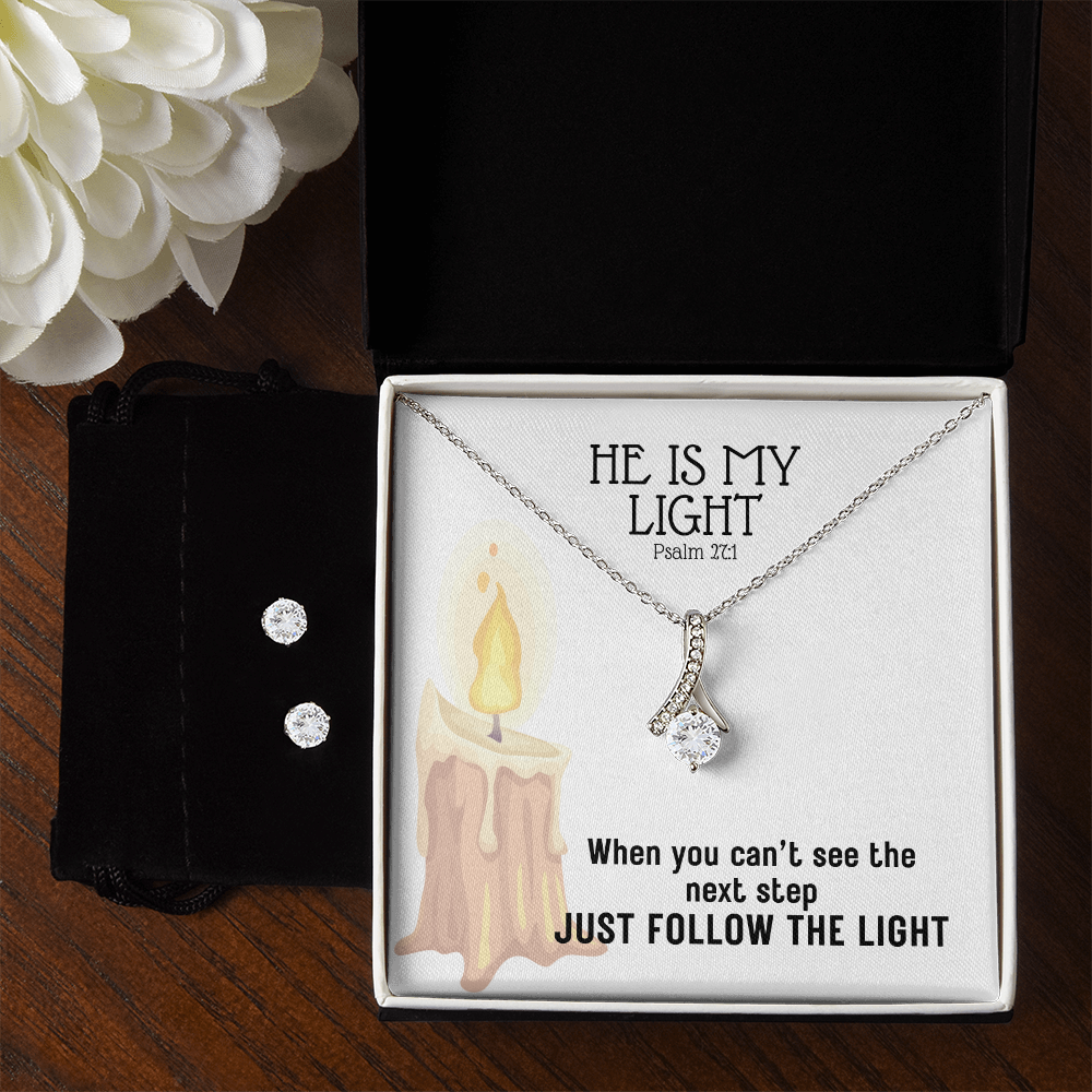 He Is My Light (Psalm 27:1) | Alluring Beauty Necklace & Earring Set