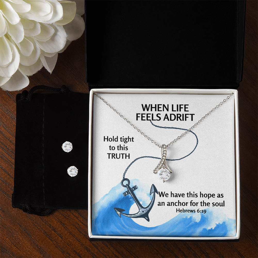 Hope Anchors The Soul (Hebrews 6:19) | Alluring Beauty Necklace & Earring Set