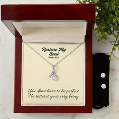 Restore My Soul (Psalm 23:3) | Alluring Beauty Necklace & Earring Set
