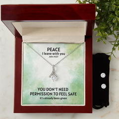 Peace I Leave With You (John 14:27) | Alluring Beauty Necklace & Earring Set