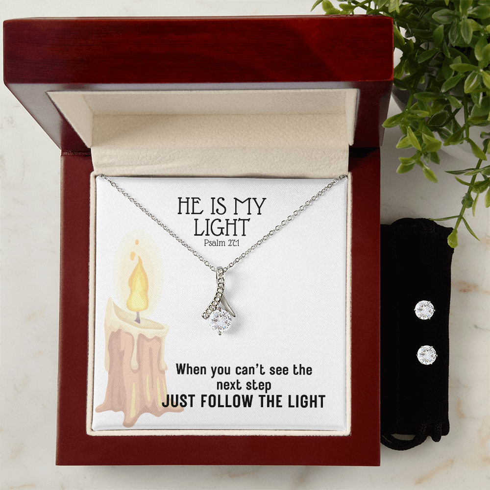 He Is My Light (Psalm 27:1) | Alluring Beauty Necklace & Earring Set