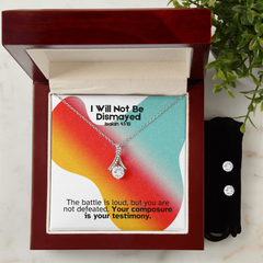 I Will Not Be Dismayed (Isaiah 41:10) | Alluring Beauty Necklace & Earring Set