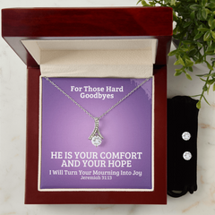 I Will Turn Your Mourning Into Joy (Jeremiah 31:13) | Alluring Beauty Necklace & Earring Set