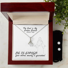 The Lord is My Portion Forever (Psalm 73:26) | Alluring Beauty Necklace & Earring Set