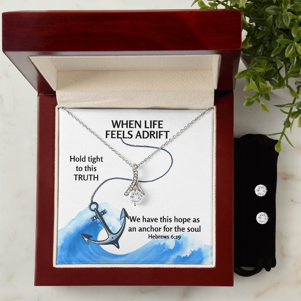 Hope Anchors The Soul (Hebrews 6:19) | Alluring Beauty Necklace & Earring Set