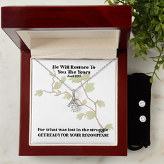 He Will Restore To You The Years (Joel 2:25) | Alluring Beauty Necklace & Earring Set