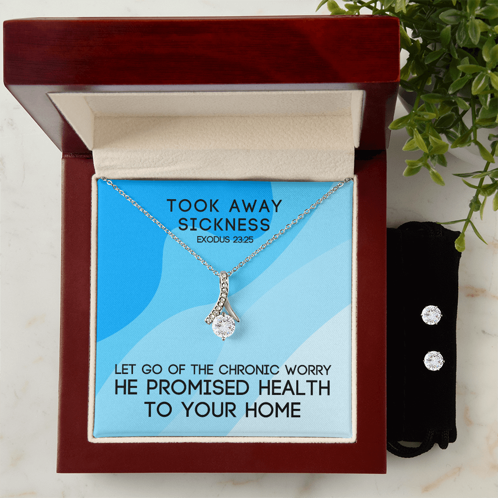 Took Away Sickness (Exodus 23:25) | Alluring Beauty Necklace & Earring Set
