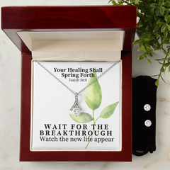 Your Healing Shall Spring Forth (Isaiah 58:8) | Alluring Beauty Necklace & Earring Set