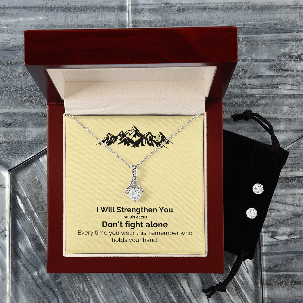 I Will Strengthen You (Isaiah 41:10) | Alluring Beauty Necklace & Earring Set