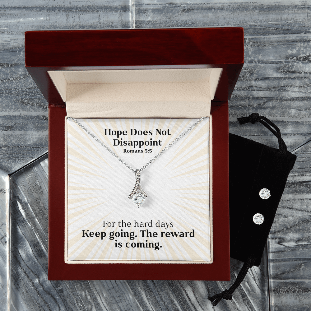 Hope Does Not Disappoint (Romans 5:5) | Alluring Beauty Necklace & Earring Set