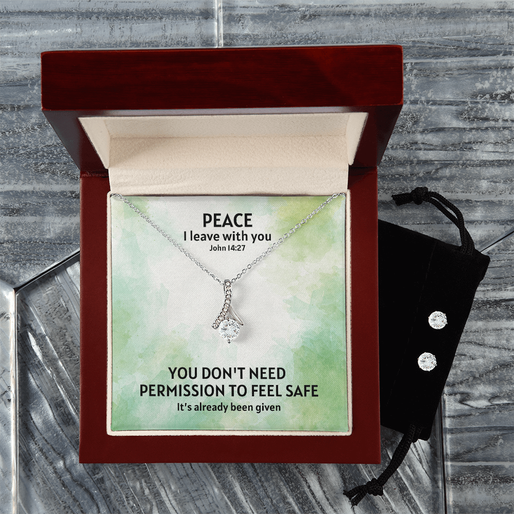 Peace I Leave With You (John 14:27) | Alluring Beauty Necklace & Earring Set