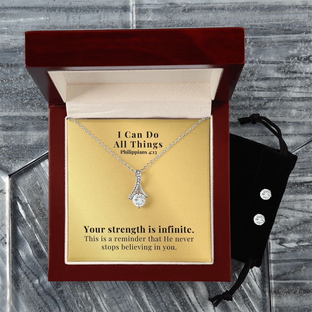 I Can Do All Things (Philippians 4:13) | Alluring Beauty Necklace & Earring Set