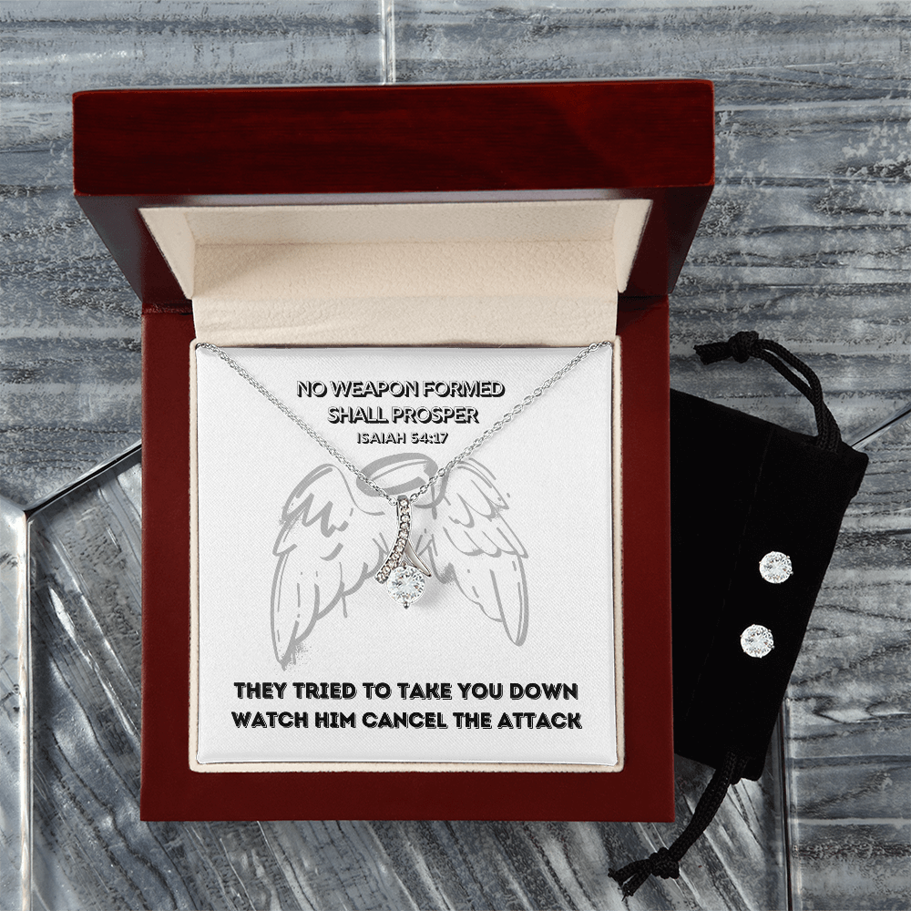 No Weapon Formed Shall Prosper (Isaiah 54:17) | Alluring Beauty Necklace & Earring Set