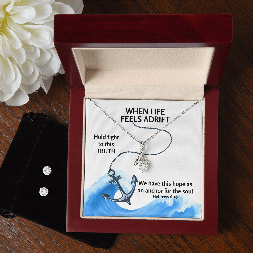 Hope Anchors The Soul (Hebrews 6:19) | Alluring Beauty Necklace & Earring Set