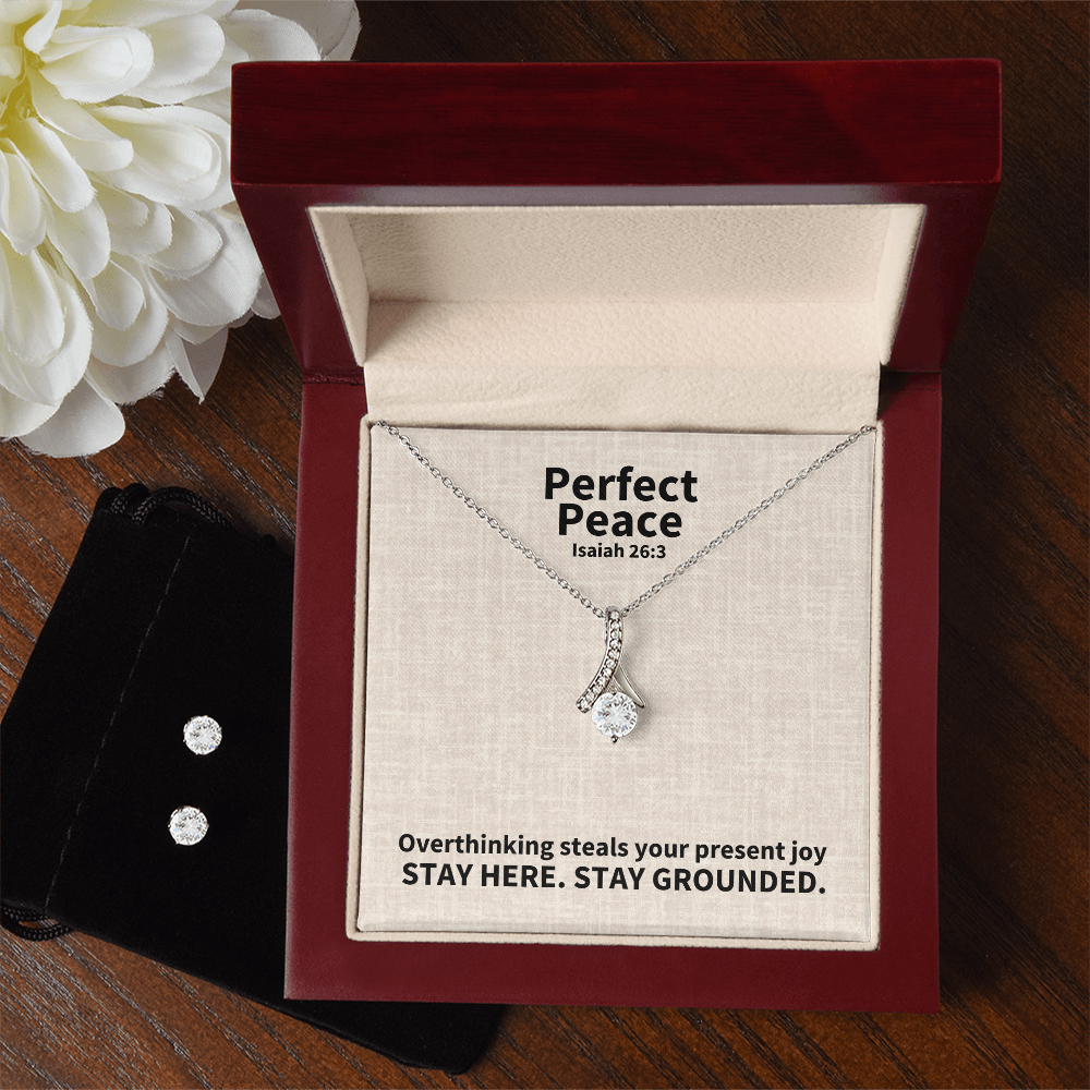 Perfect Peace (Isaiah 26:3) | Alluring Beauty Necklace & Earring Set