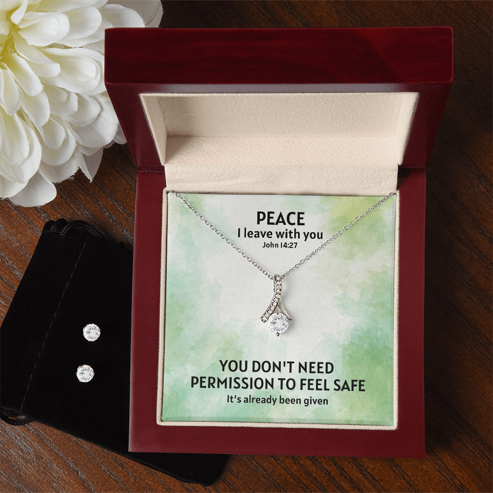 Peace I Leave With You (John 14:27) | Alluring Beauty Necklace & Earring Set