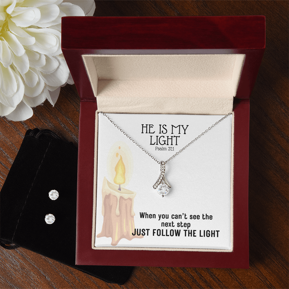 He Is My Light (Psalm 27:1) | Alluring Beauty Necklace & Earring Set