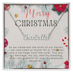 Personalised Name Necklace For Daughter ~Psalm 127:3~ (Horizontal)