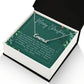 Personalised Name Necklace For Mom ~1 Corinthians 13:7~ (Horizontal)