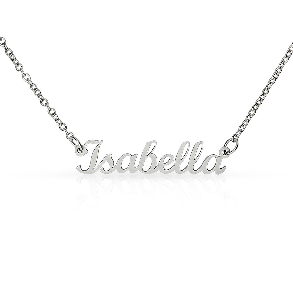 Personalised Name Necklace For Mom ~Acts 20:35~ (Horizontal)