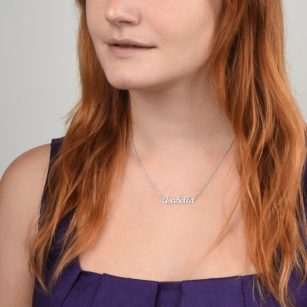 Personalised Name Necklace For Daughter ~Luke 2:10~ (Horizontal)