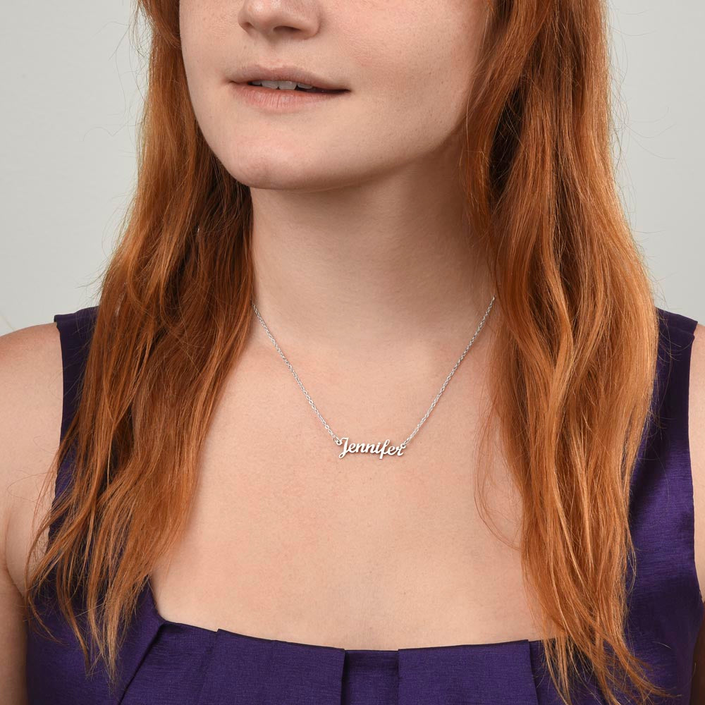 Personalised Name Necklace For Mom ~Proverbs 31:28~ (Horizontal)