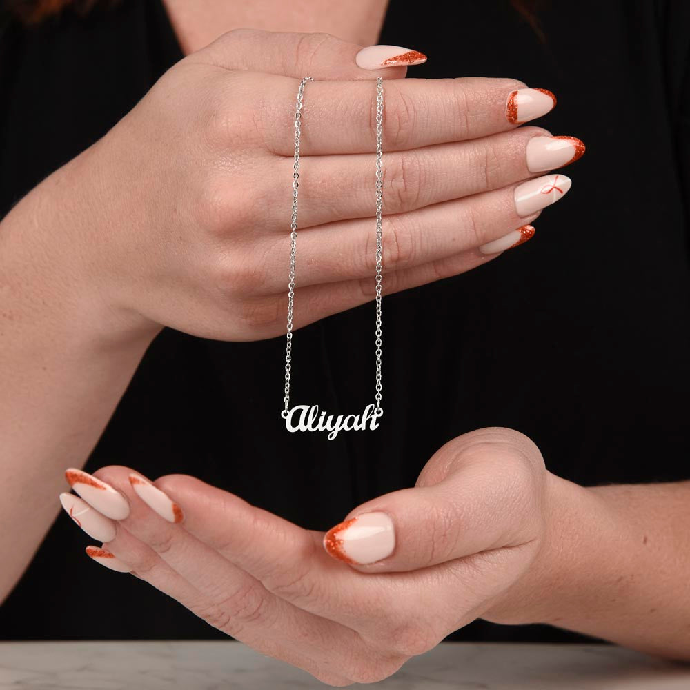 Personalised Name Necklace For Mom ~Luke 2:10-11~ (Horizontal)