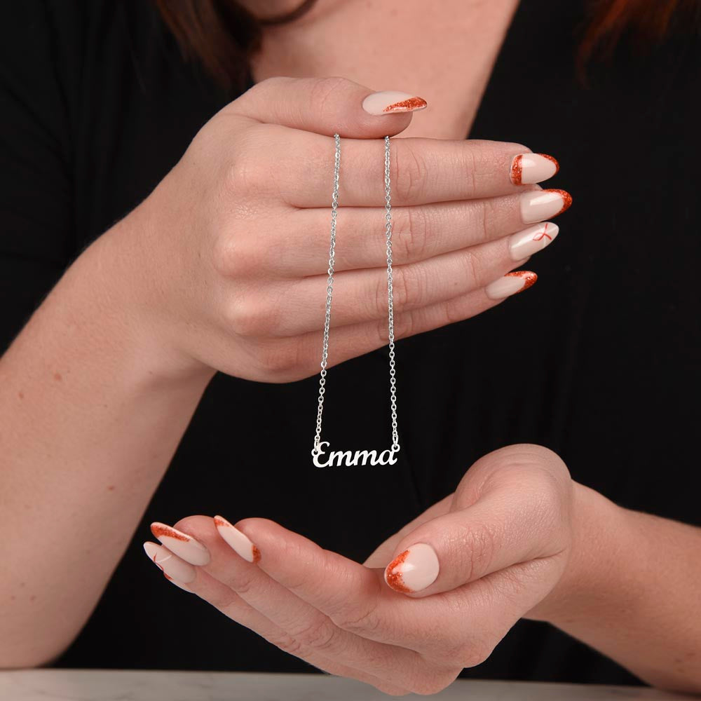 Personalised Name Necklace For Daughter ~Luke 2:10~ (Horizontal)