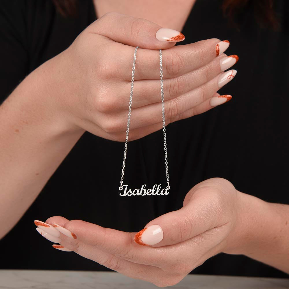 Personalised Name Necklace For Daughter ~Luke 2:10~ (Horizontal)