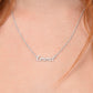 Personalised Name Necklace For Mom ~1 Corinthians 13:7~ (Horizontal)