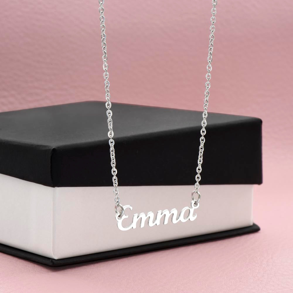 Personalised Name Necklace For Mom ~Luke 2:10-11~ (Horizontal)