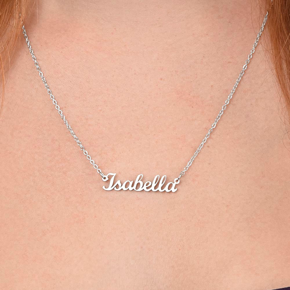 Personalised Name Necklace For Mom ~Luke 2:10-11~ (Horizontal)