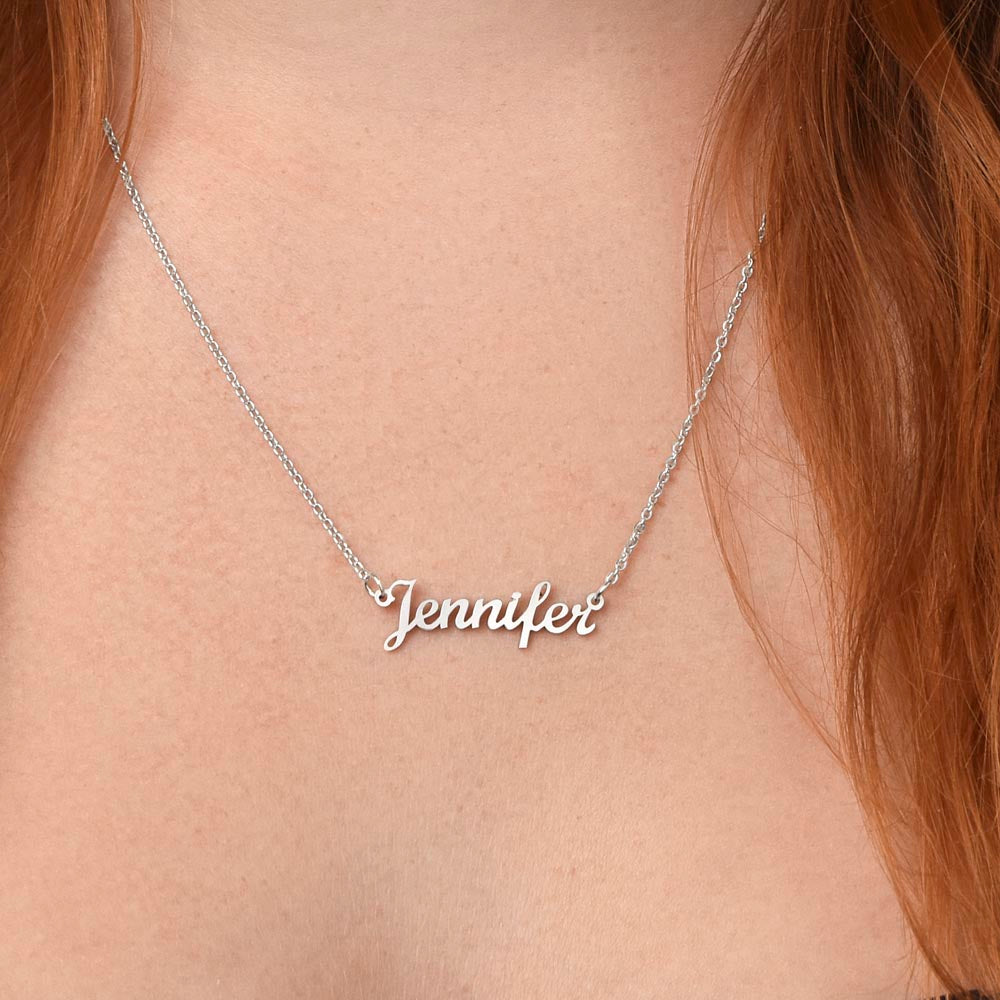 Personalised Name Necklace For Mom ~Luke 2:10-11~ (Horizontal)
