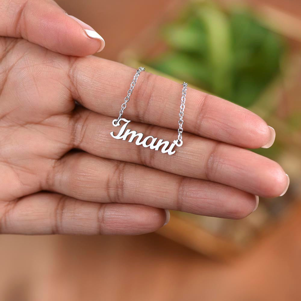Personalised Name Necklace For Mom ~Luke 2:10-11~ (Horizontal)