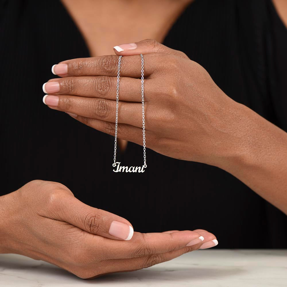 Personalised Name Necklace For Mom ~Luke 2:10-11~ (Horizontal)
