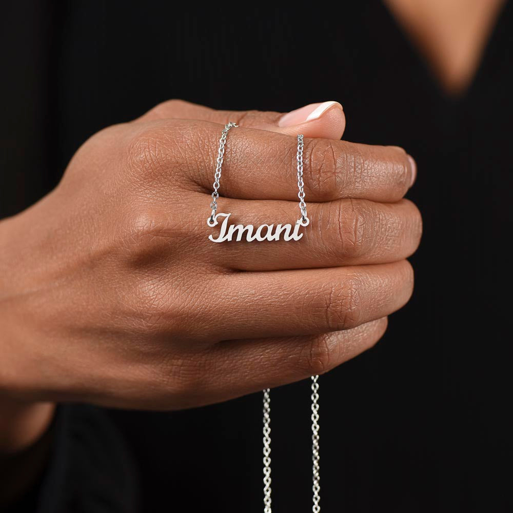Personalised Name Necklace For Mom ~Luke 2:10-11~ (Horizontal)
