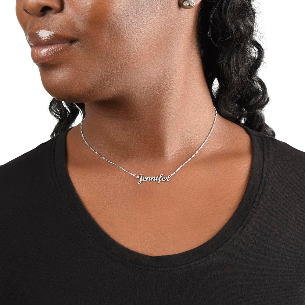 Personalised Name Necklace For Mom ~Philippians 4:7~ (Horizontal)