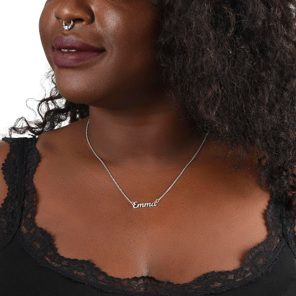 Personalised Name Necklace For Wife ~Matthew 2:10-11~ (Horizontal)