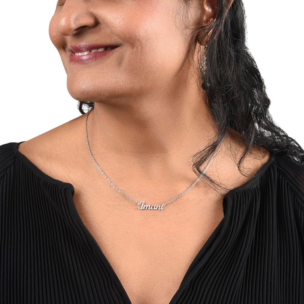 Personalised Name Necklace For Mom ~Luke 2:10-11~ (Horizontal)