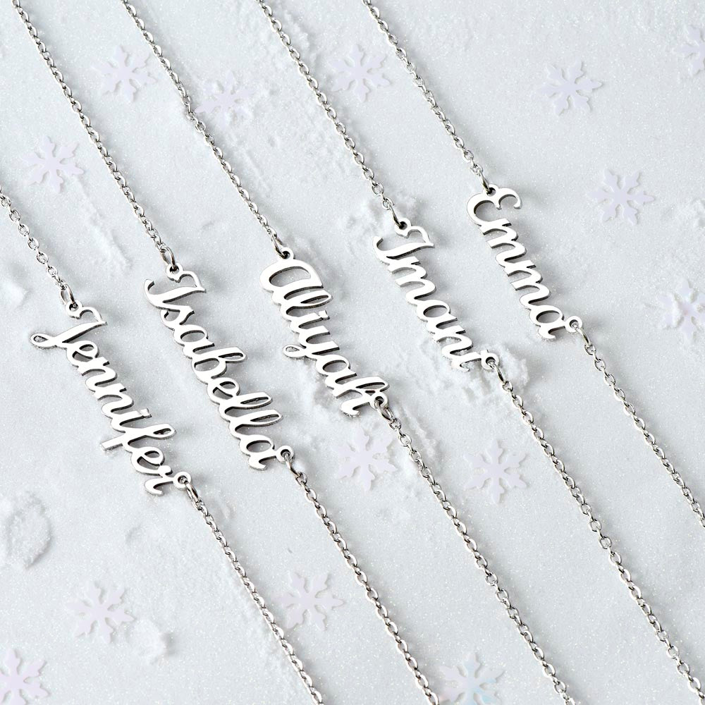 Personalised Name Necklace For Mom ~Proverbs 31:28~ (Horizontal)