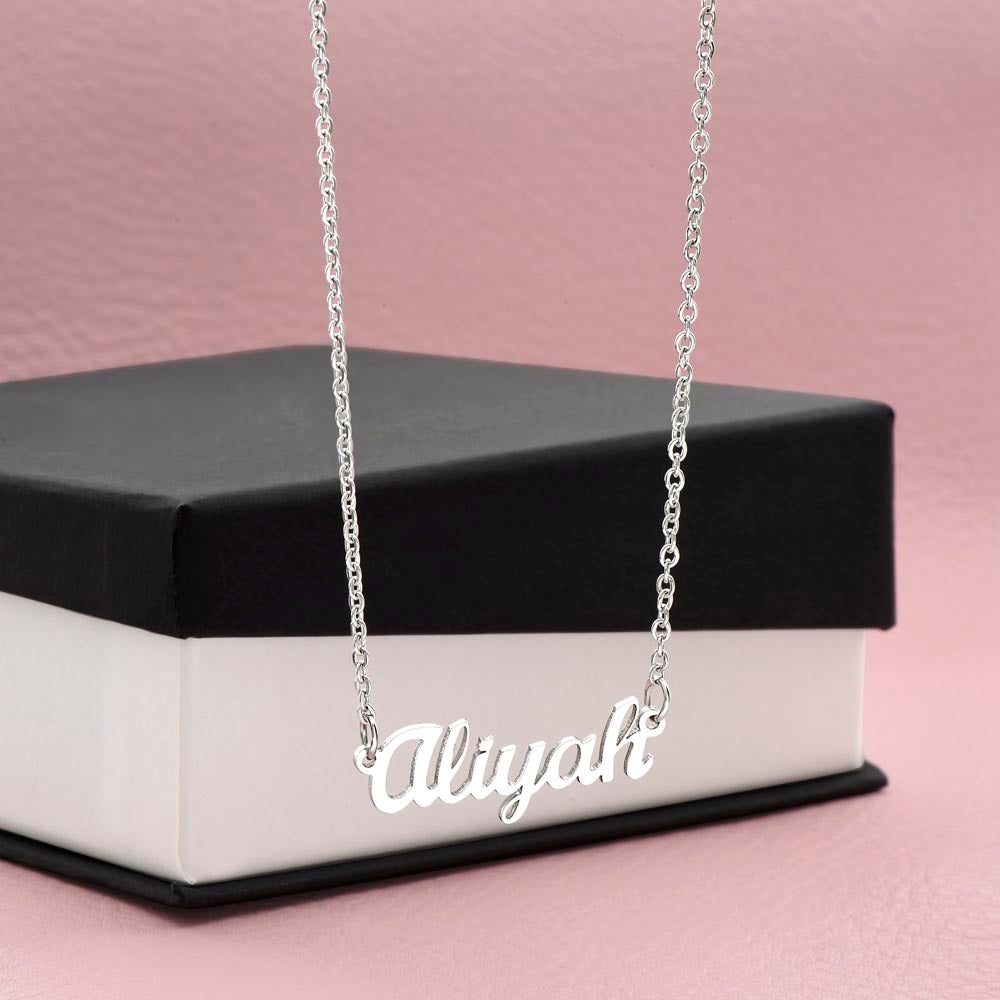 Personalised Name Necklace For Mom ~Acts 20:35~ (Horizontal)