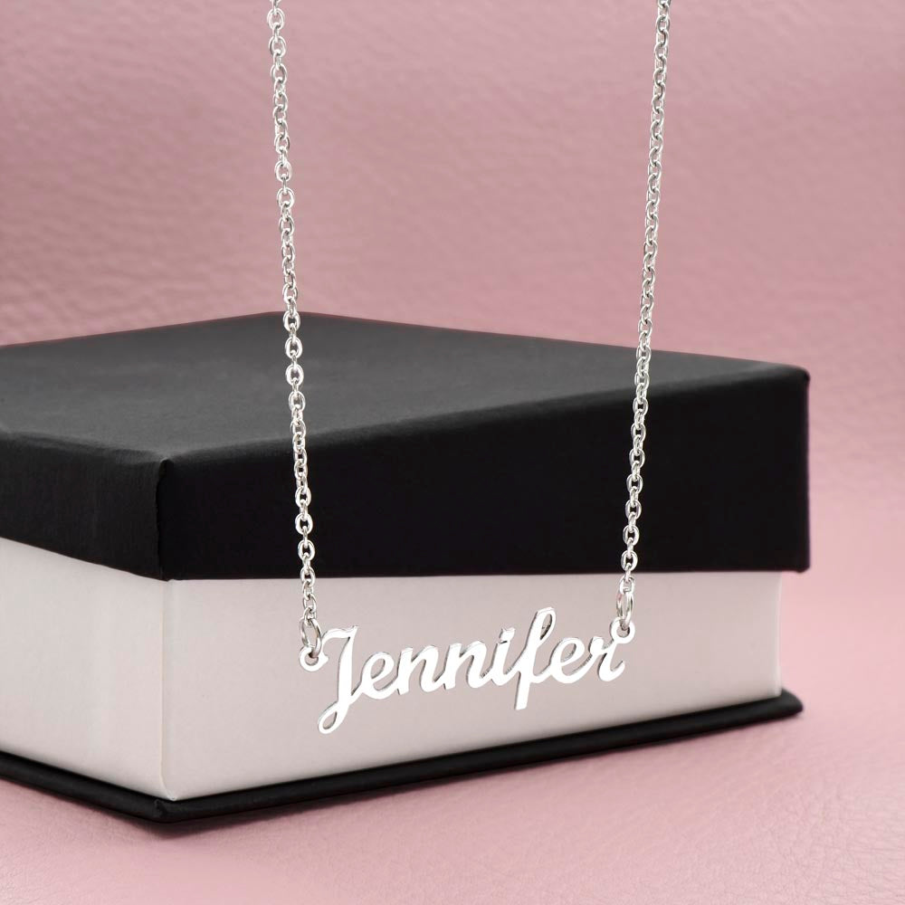 Personalised Name Necklace For Wife ~1 Corinthians 13:4-7~ (Horizontal)