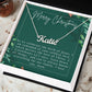 Personalised Name Necklace For Mom ~1 Corinthians 13:7~ (Horizontal)