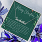 Personalised Name Necklace For Mom ~1 Corinthians 13:7~ (Horizontal)