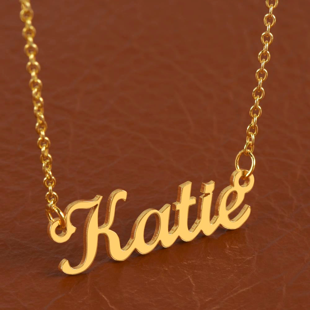 Personalised Name Necklace For Daughter ~Luke 2:19~ (Horizontal)