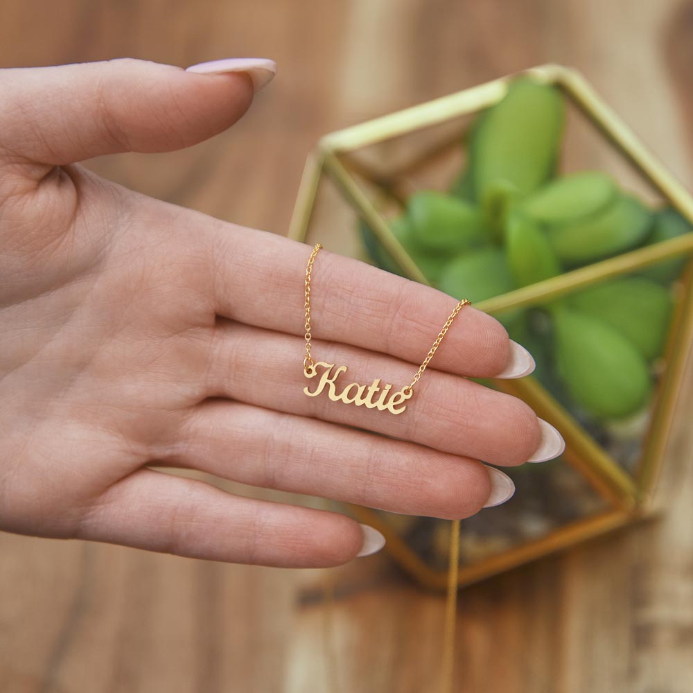 Personalised Name Necklace For Mom ~Acts 20:35~ (Horizontal)