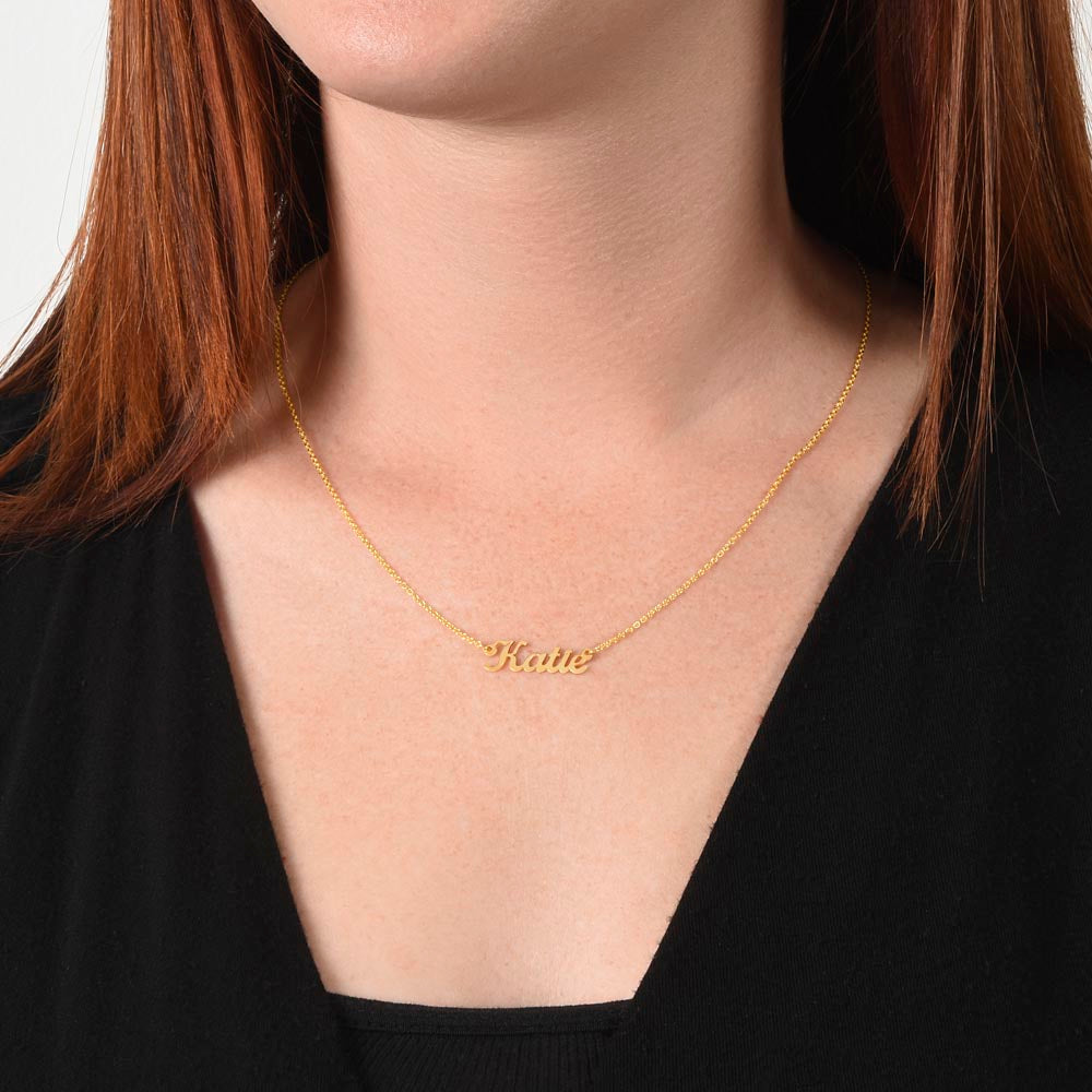 Personalised Name Necklace For Mom ~Acts 20:35~ (Horizontal)