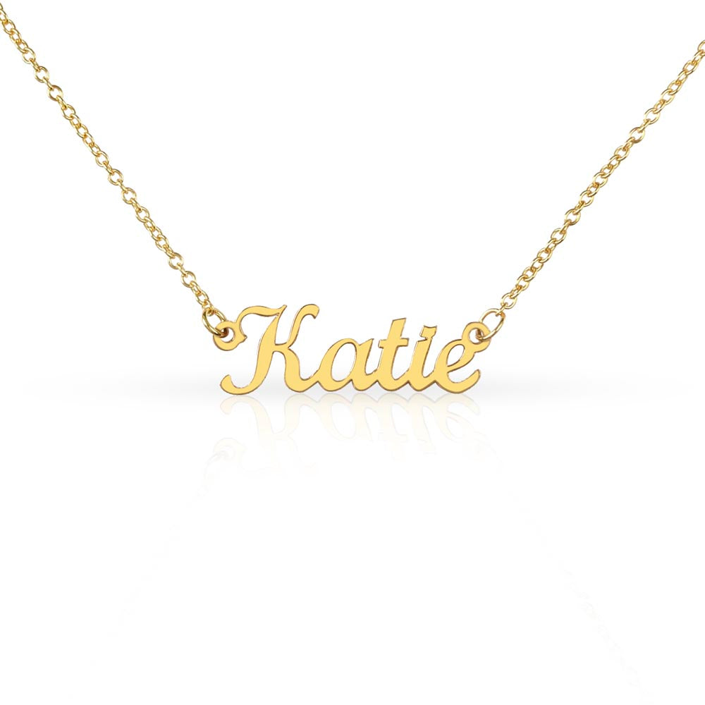 Personalised Name Necklace For Wife ~1 Corinthians 13:4-7~ (Horizontal)