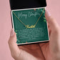 Personalised Name Necklace For Mom ~1 Corinthians 13:7~ (Horizontal)