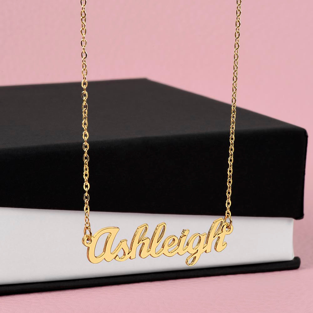 Personalised Name Necklace For Mom ~Luke 2:10-11~ (Horizontal)